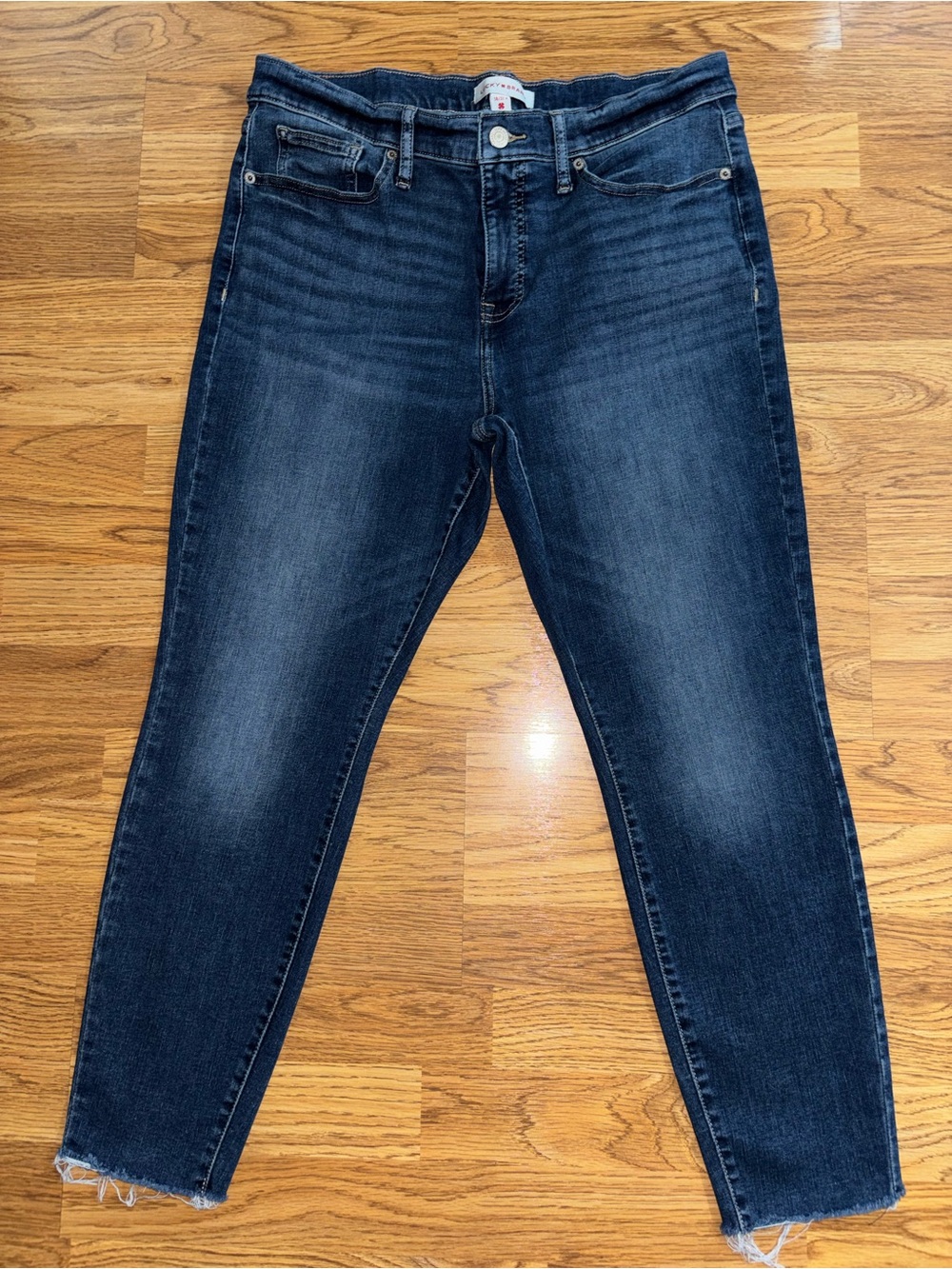 Lucky Brand Jeans Ava Mid Rise Skinny Crop Women’s Size 14 Waist 32 Dark Denim